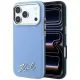 Karl Lagerfeld Saffiano Small Script Metal Logo MagSafe iPhone 18 Pro Max / 17 Pro Max (KLHMP18X6PWSKSB) tok, világoskék