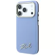Karl Lagerfeld Saffiano Small Script Metal Logo MagSafe iPhone 18 Pro Max / 17 Pro Max (KLHMP18X6PWSKSB) tok, világoskék