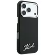 Karl Lagerfeld Saffiano Small Script Metal Logo MagSafe iPhone 18 Pro / 17 Pro (KLHMP18L6PWSKSK) tok, fekete
