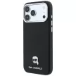 Karl Lagerfeld Grained Karl Head Metal MagSafe iPhone 18 Pro / 17 Pro (KLHMP18L6PSKHLK) tok, fekete
