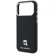 Karl Lagerfeld Grained Karl Head Metal MagSafe iPhone 18 Pro / 17 Pro (KLHMP18L6PSKHLK) tok, fekete