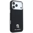 Karl Lagerfeld Grained Karl Head Metal MagSafe iPhone 18 Pro Max / 17 Pro Max (KLHMP18X6PSKHLK) tok, fekete