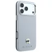 Karl Lagerfeld Grained Karl Head Metal MagSafe iPhone 18 Pro Max / 17 Pro Max (KLHMP18X6PSKHLG) tok, szürke