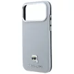 Karl Lagerfeld Grained Karl Head Metal MagSafe iPhone 18 Pro Max / 17 Pro Max (KLHMP18X6PSKHLG) tok, szürke