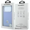 Karl Lagerfeld Grained Karl Head Metal MagSafe iPhone 18 Pro Max / 17 Pro Max (KLHMP18X6PSKHLB) tok, világoskék