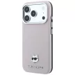 Karl Lagerfeld Grained Choupette Head Metal MagSafe iPhone 18 Pro Max / 17 Pro Max (KLHMP18X6PSCHLP) tok, rózsaszín