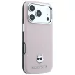 Karl Lagerfeld Grained Choupette Head Metal MagSafe iPhone 18 Pro Max / 17 Pro Max (KLHMP18X6PSCHLP) tok, rózsaszín