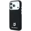 Karl Lagerfeld Grained Choupette Head Metal MagSafe iPhone 18 Pro Max / 17 Pro Max (KLHMP18X6PSCHLK) tok, fekete