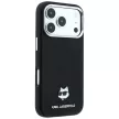Karl Lagerfeld Grained Choupette Head Metal MagSafe iPhone 18 Pro Max / 17 Pro Max (KLHMP18X6PSCHLK) tok, fekete