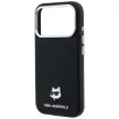 Karl Lagerfeld Grained Choupette Head Metal MagSafe iPhone 18 Pro Max / 17 Pro Max (KLHMP18X6PSCHLK) tok, fekete