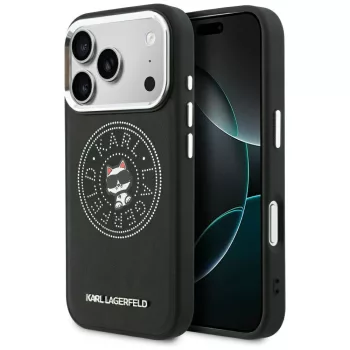   Karl Lagerfeld Point & Choupette Sketch MagSafe iPhone 18 Pro / 17 Pro (KLHMP18L6PCCPRK) tok, fekete