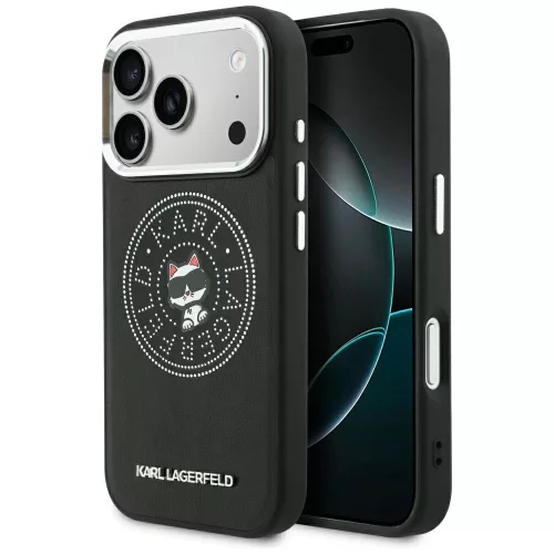 Karl Lagerfeld Point & Choupette Sketch MagSafe iPhone 18 Pro / 17 Pro (KLHMP18L6PCCPRK) tok, fekete