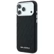 Karl Lagerfeld Grained Allover Logo Metal Elongated MagSafe iPhone 18 Pro / 17 Pro (KLHMP18LPSKLFOFK) tok, fekete