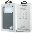 Karl Lagerfeld Grained Allover Logo Metal Elongated MagSafe iPhone 18 Pro / 17 Pro (KLHMP18LPSKLFOFK) tok, fekete