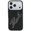 Karl Lagerfeld Smooth Big Resin Signature Logo iPhone 18 Pro / 17 Pro (KLHCP18L6PFCKSRK) tok, fekete