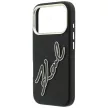Karl Lagerfeld Smooth Big Resin Signature Logo iPhone 18 Pro / 17 Pro (KLHCP18L6PFCKSRK) tok, fekete