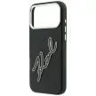 Karl Lagerfeld Smooth Big Resin Signature Logo iPhone 18 Pro Max / 17 Pro Max (KLHCP18X6PFCKSRK) tok, fekete