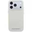 Karl Lagerfeld Grained Elongated Logo MagSafe iPhone 18 Pro / 17 Pro (KLHMP18LPSWGKLE) tok, bézs
