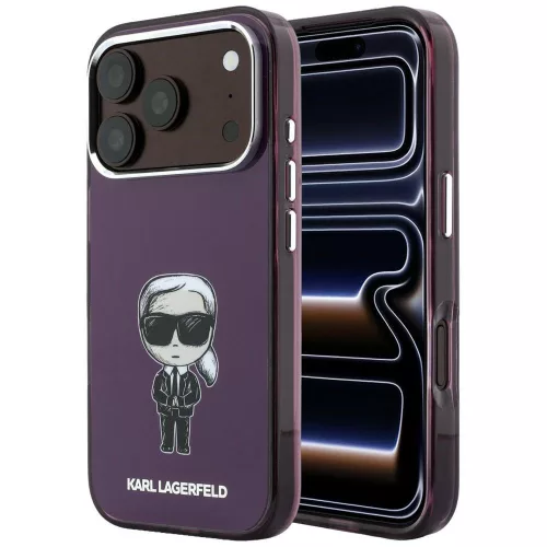 Karl Lagerfeld IML Ikonik Sketch Print MagSafe iPhone 18 Pro Max / 17 Pro Max (KLHMP18X6HKIKDR) tok, bordó
