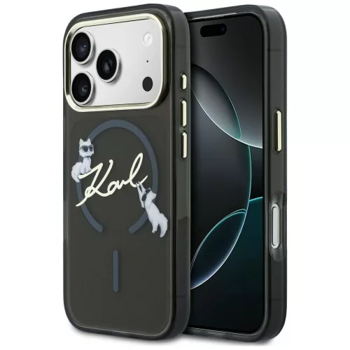 Karl Lagerfeld Script Logo MagSafe iPhone 18 Pro Max / 17 Pro Max (KLHMP18X5HKSCAK) tok, fekete