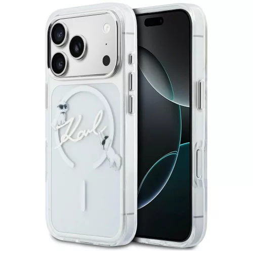 Karl Lagerfeld Script Logo MagSafe iPhone 18 Pro Max / 17 Pro Max (KLHMP18X5HKSCAH) tok, átlátszó