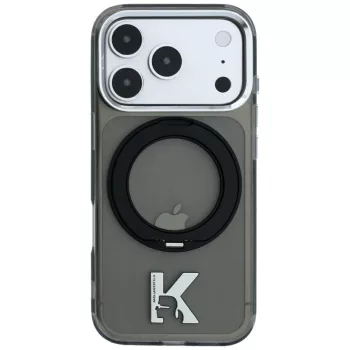  Karl Lagerfeld IML Ring St 360 Kameo Metal MagSafe iPhone 18 Pro Max / 17 Pro Max (KLHMP18X6HRSMKMK) tok, fekete