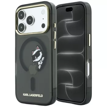  Karl Lagerfeld Peekaboo Logo MagSafe iPhone 18 Pro Max / 17 Pro Max (KLHMP18X6HCPSCK) tok, fekete