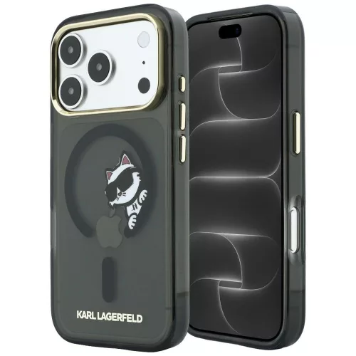Karl Lagerfeld Peekaboo Logo MagSafe iPhone 18 Pro Max / 17 Pro Max (KLHMP18X6HCPSCK) tok, fekete