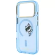 Karl Lagerfeld Peekaboo Logo MagSafe iPhone 18 Pro / 17 Pro (KLHMP18L6HCPSCB) tok, világoskék