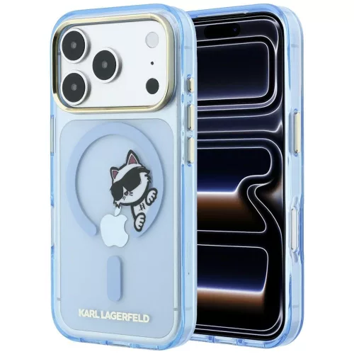 Karl Lagerfeld Peekaboo Logo MagSafe iPhone 18 Pro Max / 17 Pro Max (KLHMP18X6HCPSCB) tok, kék