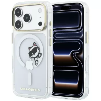   Karl Lagerfeld Peekaboo Logo MagSafe iPhone 18 Pro / 17 Pro (KLHMP18L6HCPSCT) tok, átlátszó