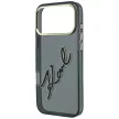 Karl Lagerfeld IML Big Signature Resin Metal Frame iPhone 18 Pro Max / 17 Pro Max (KLHCP18X6HCKSRK) tok, fekete