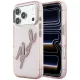 Karl Lagerfeld IML Big Signature Resin Metal Frame iPhone 18 Pro Max / 17 Pro Max (KLHCP18X6HCKSRP) tok, rózsaszín