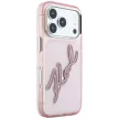 Karl Lagerfeld IML Big Signature Resin Metal Frame iPhone 18 Pro Max / 17 Pro Max (KLHCP18X6HCKSRP) tok, rózsaszín