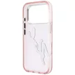 Karl Lagerfeld IML Big Signature Resin Metal Frame iPhone 18 Pro Max / 17 Pro Max (KLHCP18X6HCKSRP) tok, rózsaszín