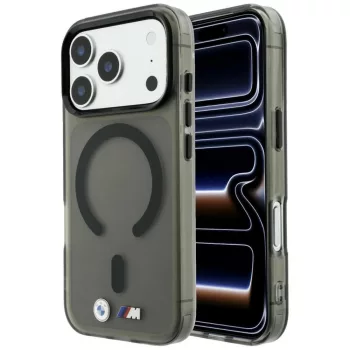   BMW M IML Frosted Metal Logo & Trims MagSafe iPhone 18 Pro Max / 17 Pro Max (BMHMP18X26HTFMILK) tok, fekete