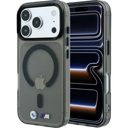 BMW M IML Frosted Metal Logo & Trims MagSafe iPhone 18 Pro / 17 Pro (BMHMP18L26HTFMILA) tok, antracit