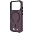 BMW M IML Frosted Metal Logo & Trims MagSafe iPhone 18 Pro / 17 Pro (BMHMP18L26HTFMILR) tok, bordó