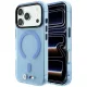 BMW M IML Frosted Metal Logo & Trims MagSafe iPhone 18 Pro / 17 Pro (BMHMP18L26HTFMILB) tok, kék