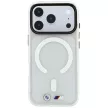 BMW M IML Frosted Metal Logo & Trims MagSafe iPhone 18 Pro / 17 Pro (BMHMP18L26HTFMILH) tok, átlátszó