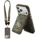 Guess 4Gwallet lanyard MagSafe iPhone 18 Pro / 17 Pro (GUBPHUP18LP4SM44CW) tok, barna