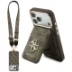 Guess 4Gwallet nad lanyard MagSafe iPhone 18 Pro Max / 17 Pro Max (GUBPHUP18XP4SM44CW) tok, barna