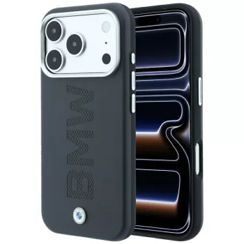   BMW Sign Centered Deboss MagSafe iPhone 18 Pro Max / 17 Pro Max (BMHMP18X26SWOWMA) tok, szürke