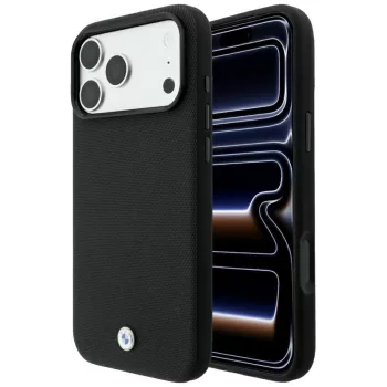   BMW Kevlar Metal Logo MagSafe iPhone 18 Pro / 17 Pro (BMHMP18L26SWPTKLK) tok, fekete