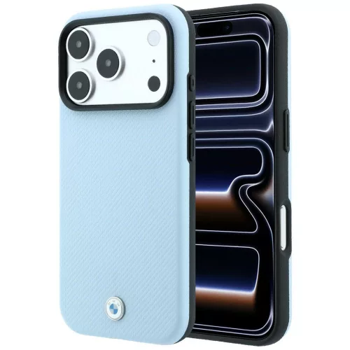 BMW Kevlar Metal Logo MagSafe iPhone 18 Pro Max / 17 Pro Max (BMHMP18X26SWPTKLB) tok, kék