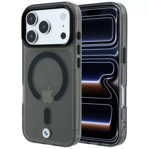 BMW Sign Frosted IML & Metal Logo MagSafe iPhone 18 Pro / 17 Pro (BMHMP18L26HTFSILK) tok, fekete