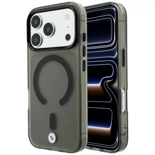 BMW Sign Frosted IML & Metal Logo MagSafe iPhone 18 Pro / 17 Pro (BMHMP18L26HTFSILA) tok, szürke