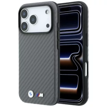   BMW MagSafe (Carbon Metal Logo) iPhone 18 Pro / 17 Pro (BMHMP18L26SWPCILA) tok, szürke