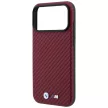 BMW MagSafe (Carbon Metal Logo) iPhone 18 Pro / 17 Pro (BMHMP18L26SWPCILR) tok, bordó