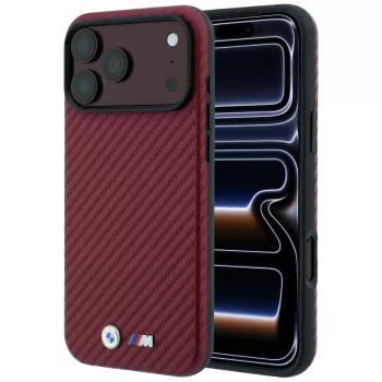   BMW MagSafe (Carbon Metal Logo) iPhone 18 Pro Max / 17 Pro Max (BMHMP18X26SWPCILR) tok, bordó